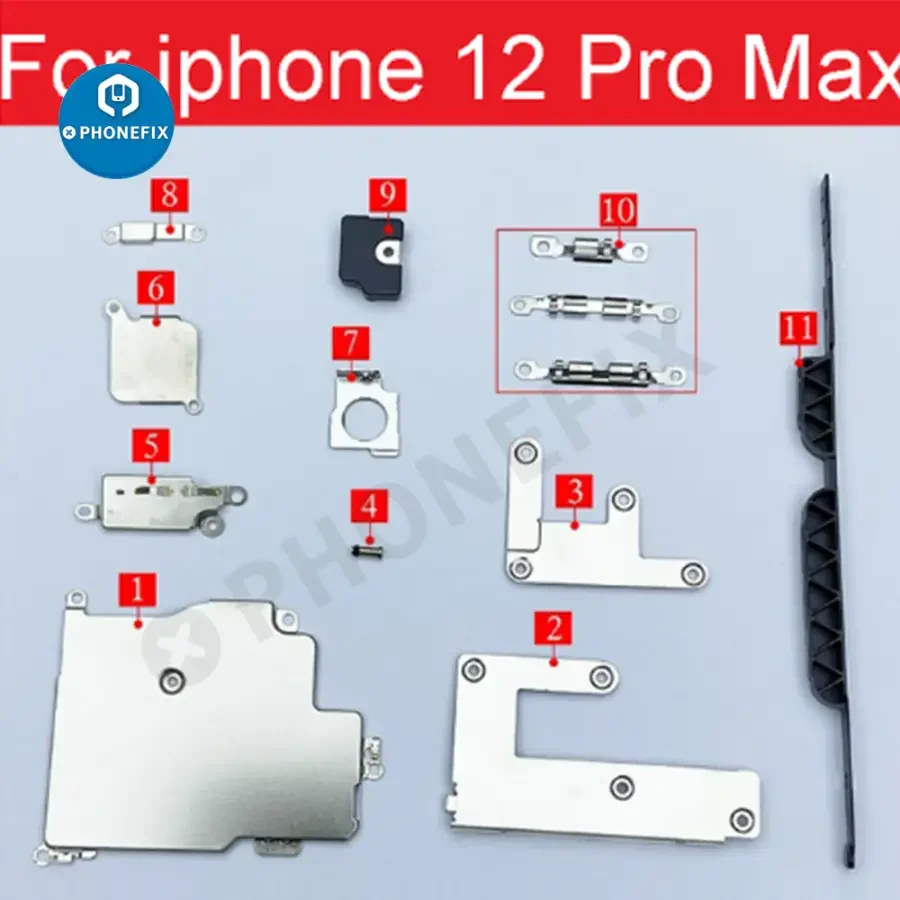 For iPhone 6-13 Pro Max Inner Small Parts Iron Metal Bracket Shield - Image 15