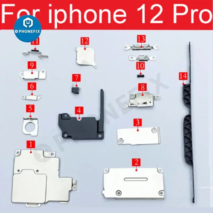 For iPhone 6-13 Pro Max Inner Small Parts Iron Metal Bracket Shield - Image 16