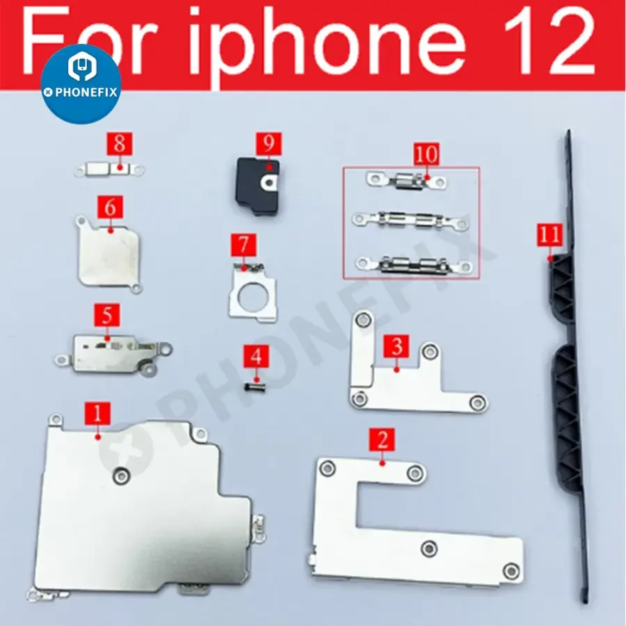 For iPhone 6-13 Pro Max Inner Small Parts Iron Metal Bracket Shield - Image 17