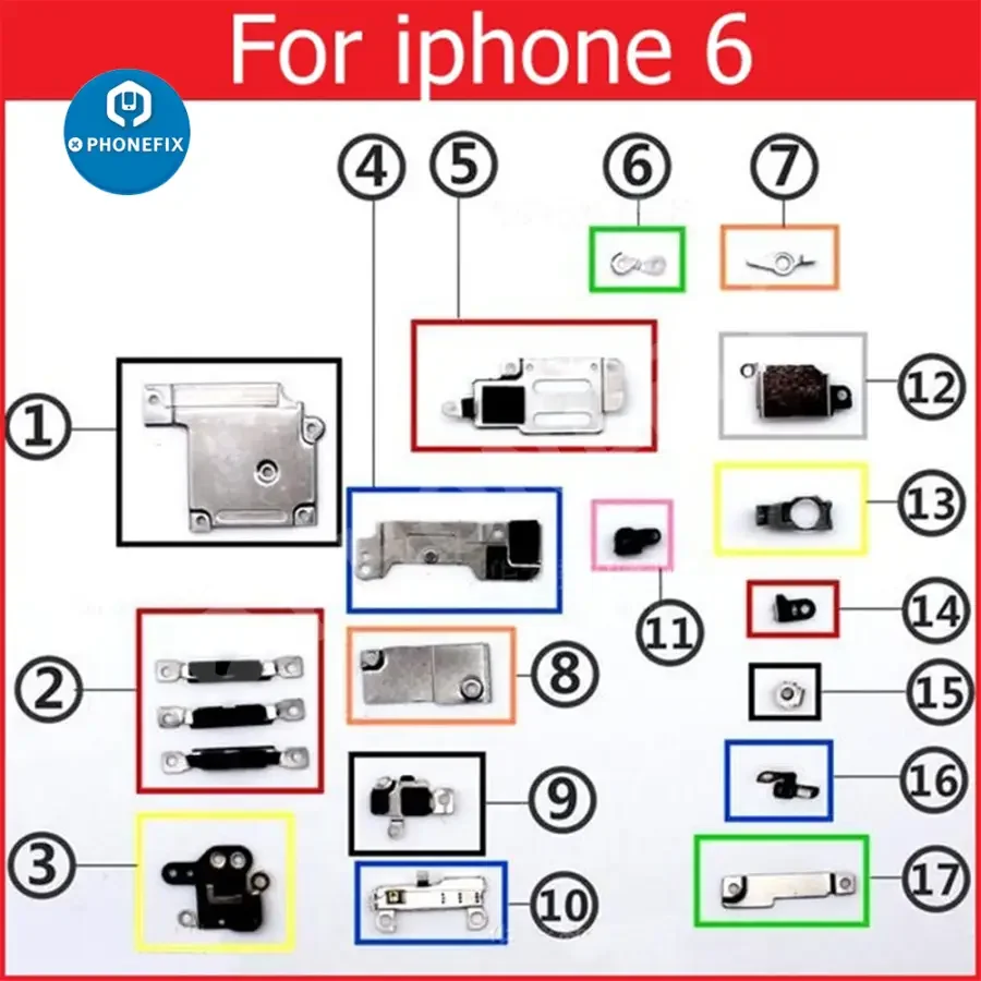 For iPhone 6-13 Pro Max Inner Small Parts Iron Metal Bracket Shield - Image 3