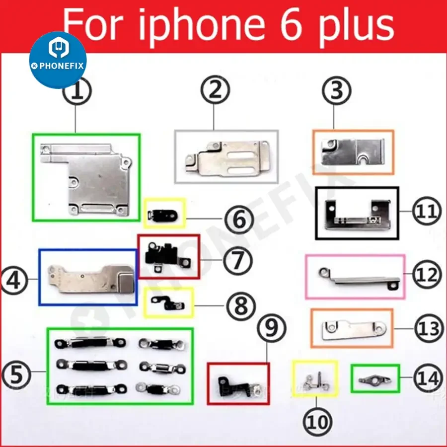 For iPhone 6-13 Pro Max Inner Small Parts Iron Metal Bracket Shield - Image 4