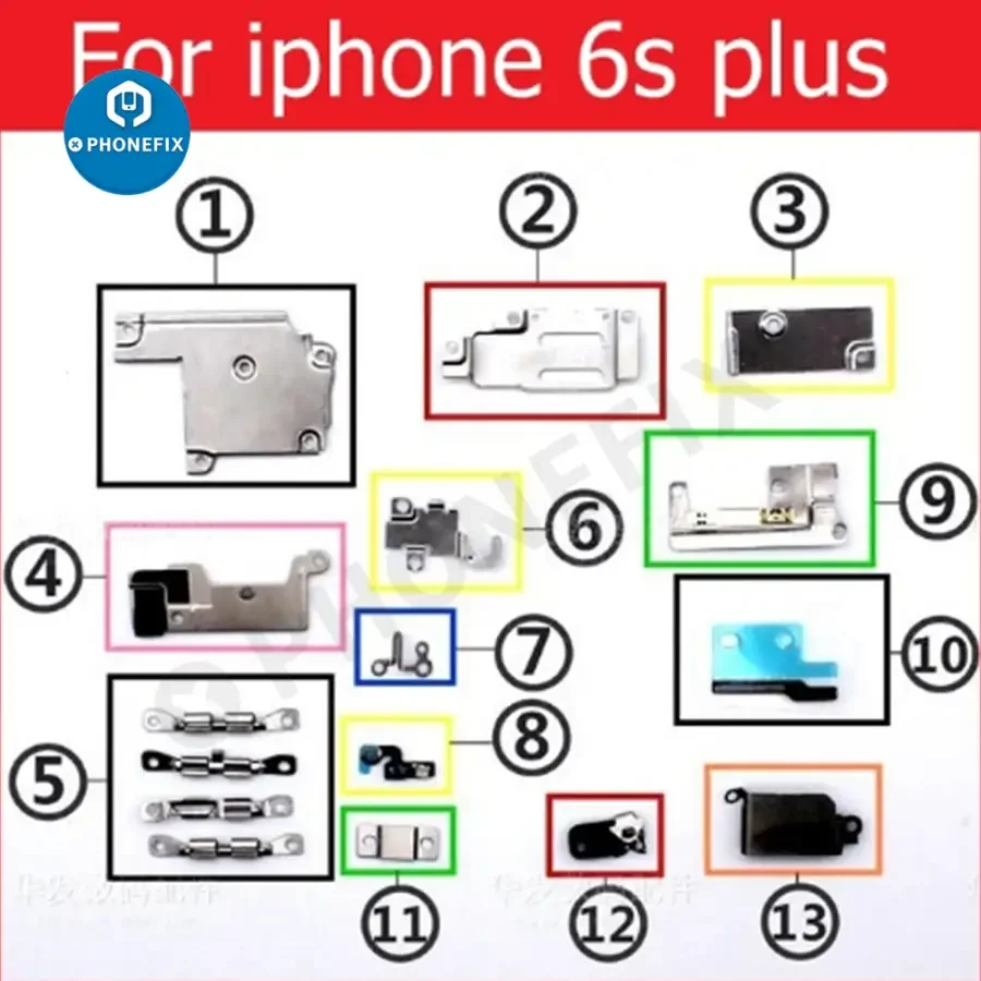 For iPhone 6-13 Pro Max Inner Small Parts Iron Metal Bracket Shield - Image 6