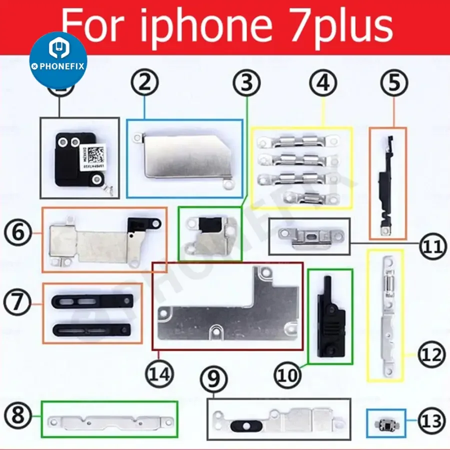 For iPhone 6-13 Pro Max Inner Small Parts Iron Metal Bracket Shield - Image 8