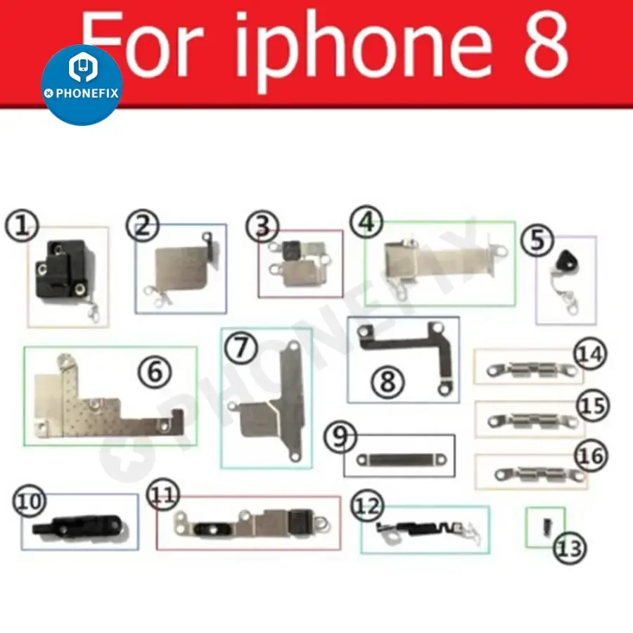 For iPhone 6-13 Pro Max Inner Small Parts Iron Metal Bracket Shield - Image 9