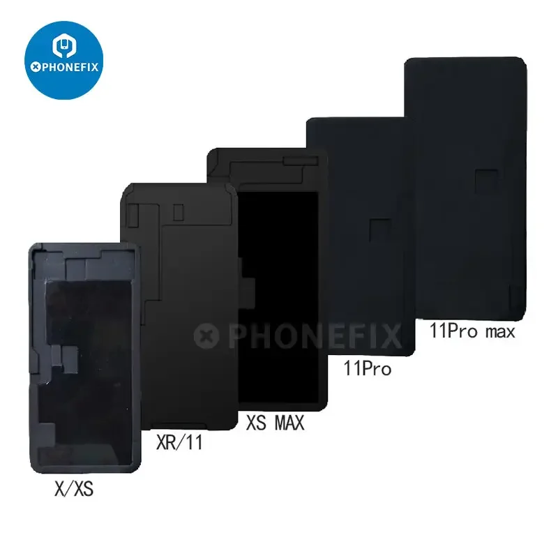 For iPhone 6-16 Pro Max LCD OCA Laminating Mold Black Silicone Mat - Image 2