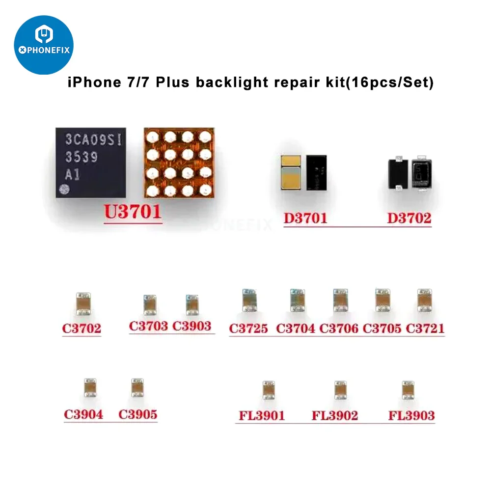 For iPhone Backlight Chip Diode Capacitor Coil Filter Repair Kit - Image 4