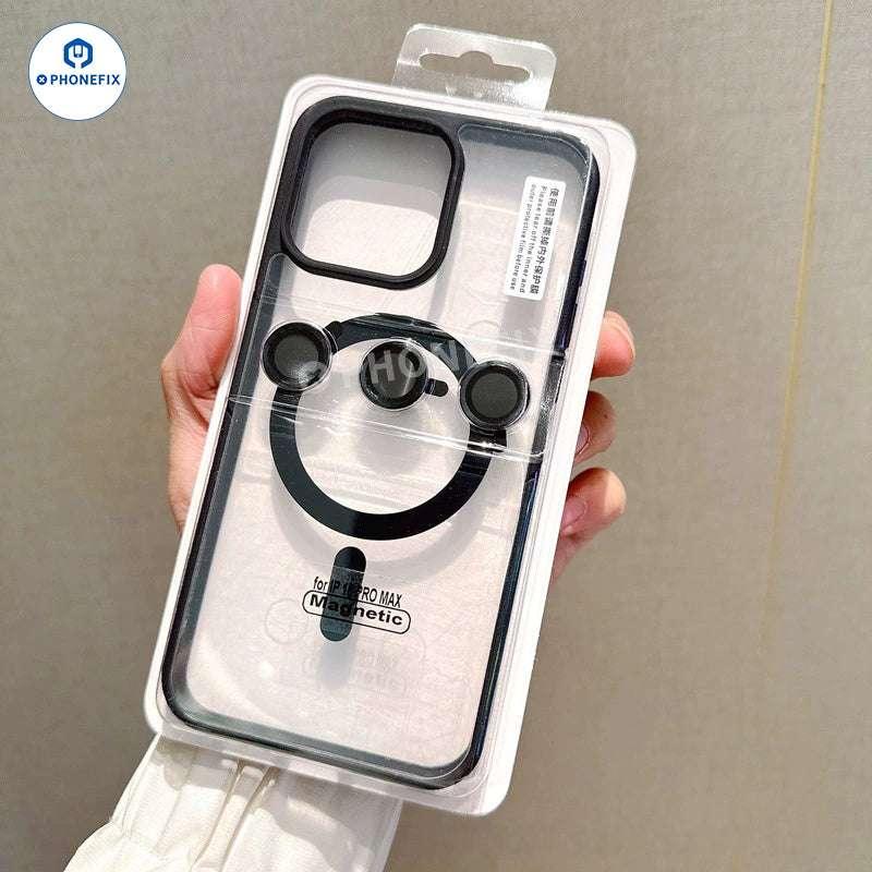 For iPhone Magnetic Frosted Phone Case With Camera Lens Film - Image 7