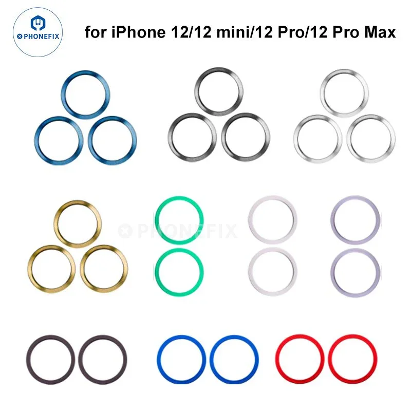 For iPhone X/11/12/13/14 Pro Max Back Camera Metal Ring Parts - Image 2