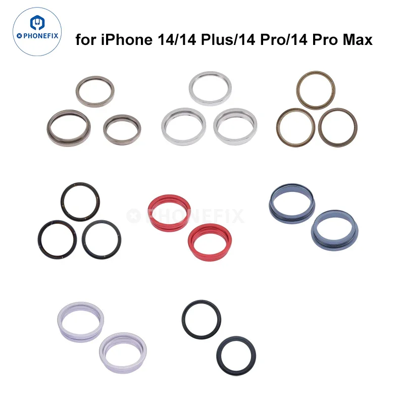 For iPhone X/11/12/13/14 Pro Max Back Camera Metal Ring Parts - Image 4