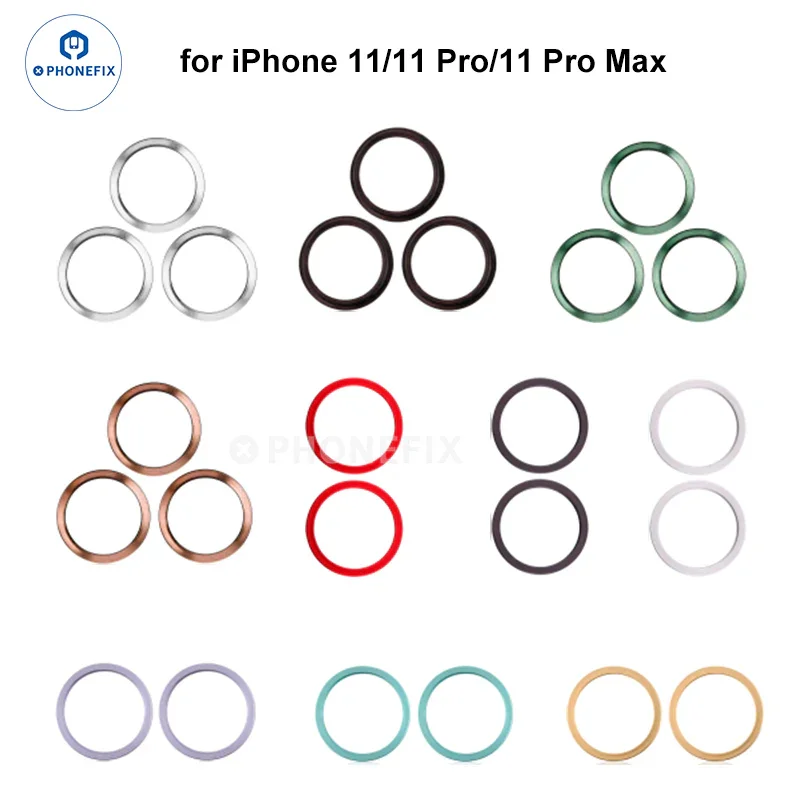 For iPhone X/11/12/13/14 Pro Max Back Camera Metal Ring Parts - Image 8