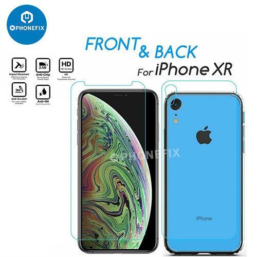 For iPhone X-15 PM Front Back Tempered Glass Screen Protector Film - Image 6