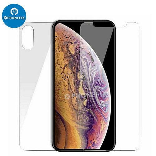 For iPhone X-15 PM Front Back Tempered Glass Screen Protector Film - Image 7