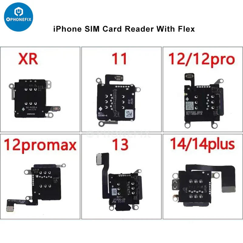 For iPhone XR-16 Series Dual SIM Card Reader With Flex Cable - Image 12