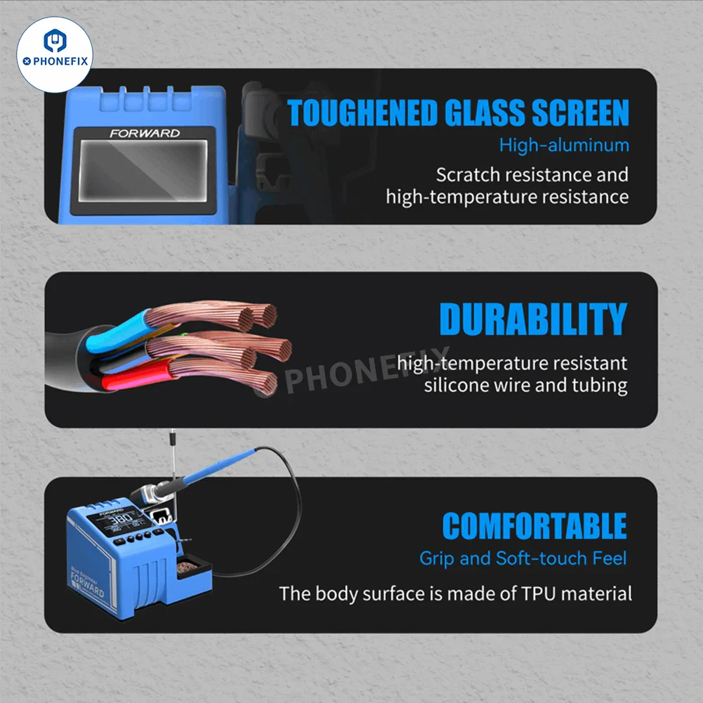 FORWARD BE01 Soldering Iron Station 80W Blue Engineer - Image 6