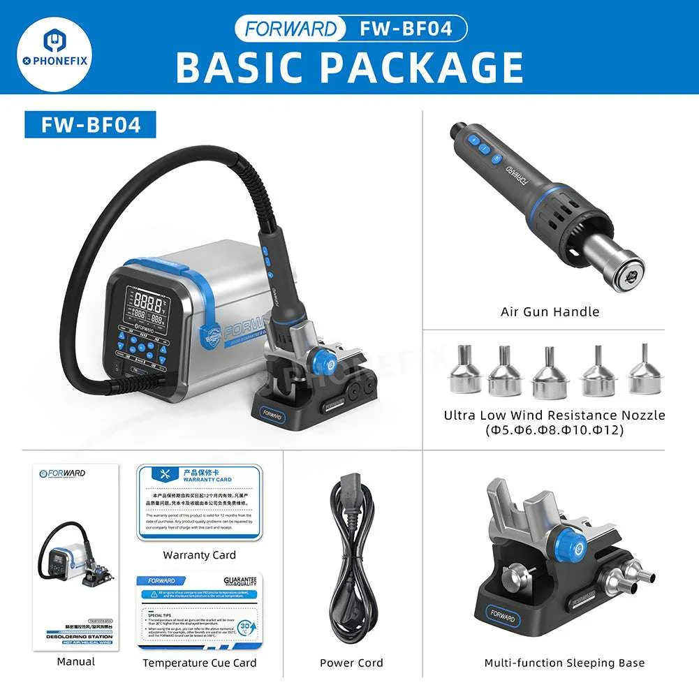FORWARD FW-BF03 FW-BF04 1300W Hot Air Desoldering Station - Image 9