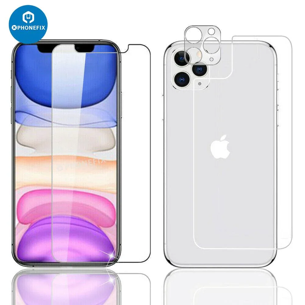 Front Back Tempered Glass Screen Protector For iPhone 8-15 Pro Max - Image 2