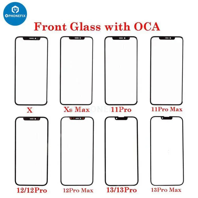 Front Glass With Bezel Frame OCA Film For iPhone 8-17 Pro Max - Image 3