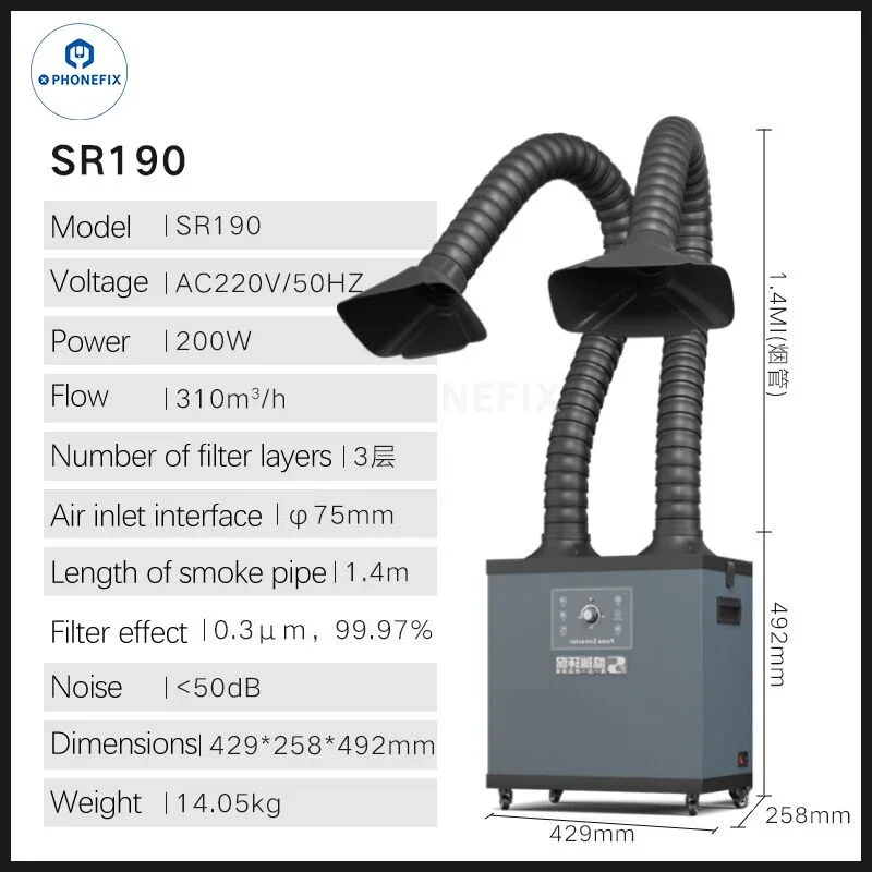 FUME Extractor Smoke Absorber Smoke Soldering Absorbing Purifying - Image 11