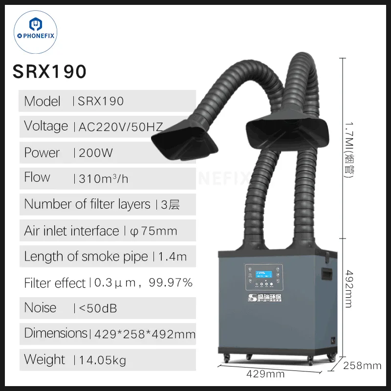 FUME Extractor Smoke Absorber Smoke Soldering Absorbing Purifying - Image 12