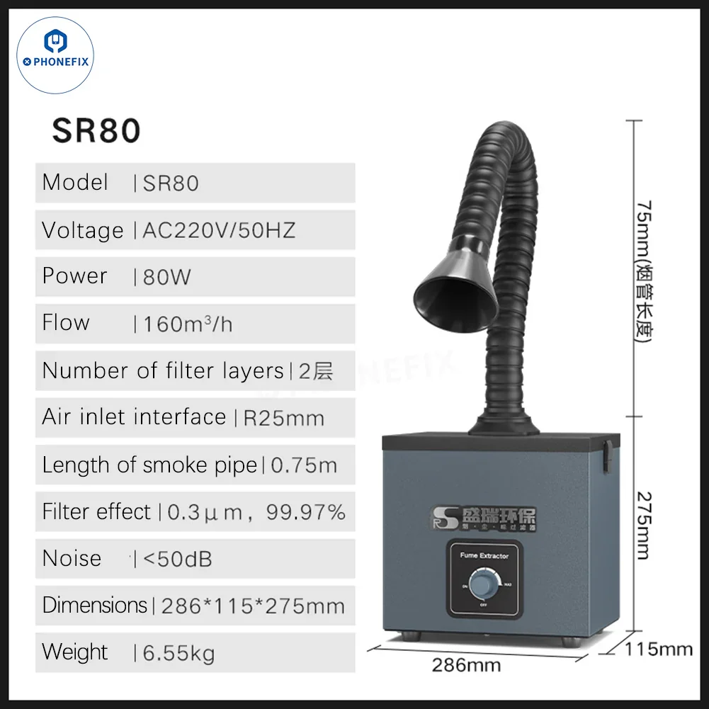 FUME Extractor Smoke Absorber Smoke Soldering Absorbing Purifying - Image 9