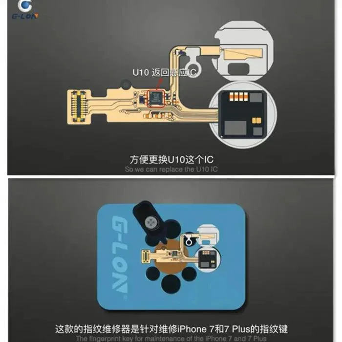 G-Lon Home Button Flex U10 IC Replacement Fixture for iPhone 7 7 Plus - Image 3