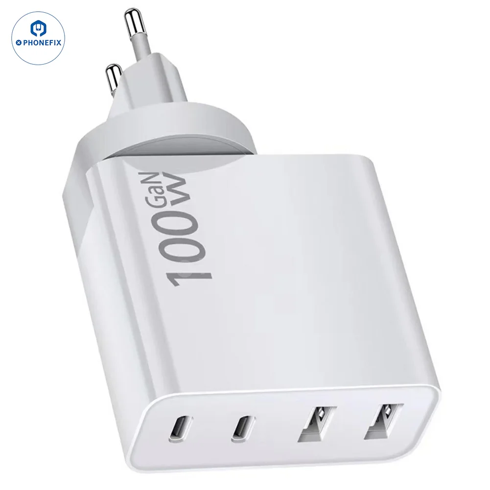 GaN PD-100W Charger with Convertible Plug for Laptops and Mobile Phone - Image 10