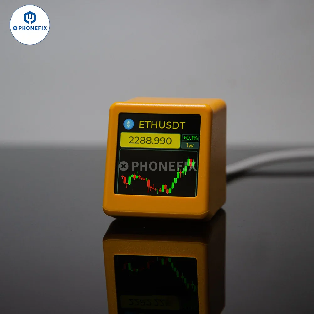 GeekMagic WIFI Digital Clock Weather Station With Bitcoin Stock Display - Image 10