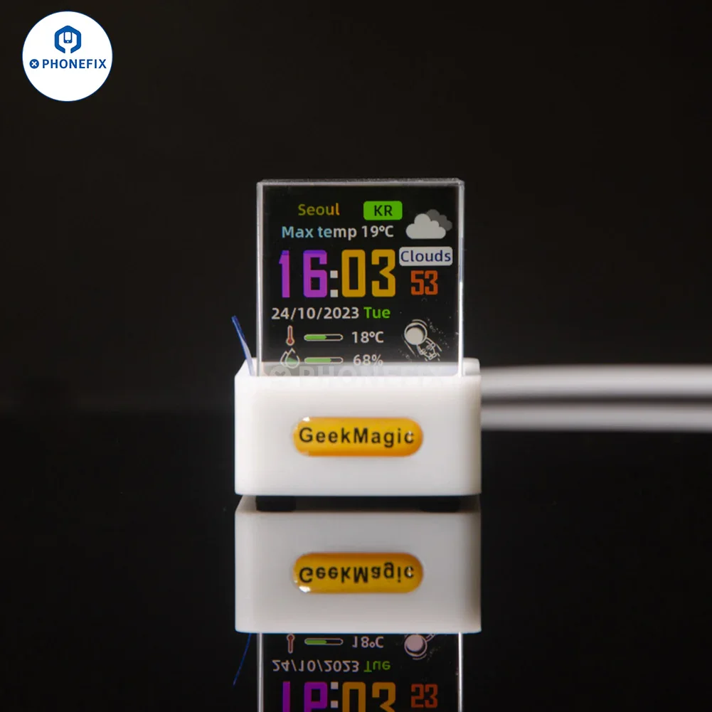 GeekMagic WIFI Digital Clock Weather Station With Bitcoin Stock Display - Image 11