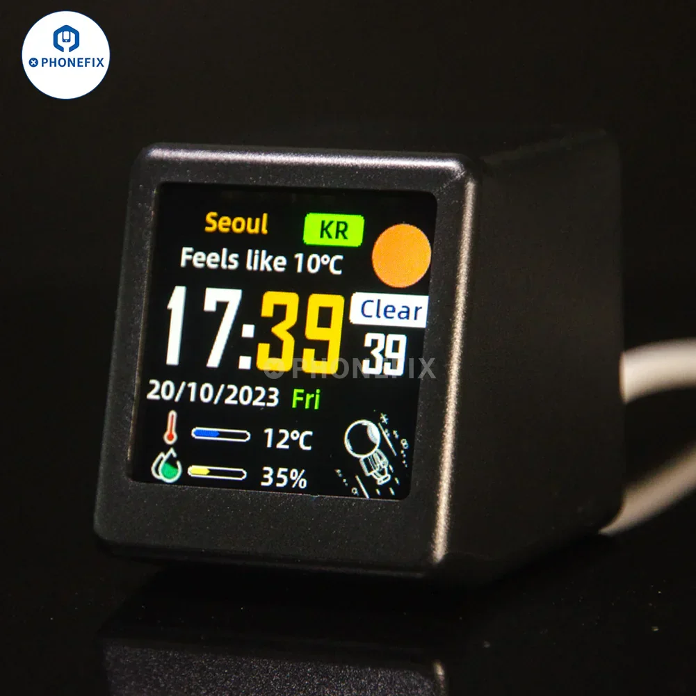 GeekMagic WIFI Digital Clock Weather Station With Bitcoin Stock Display - Image 2