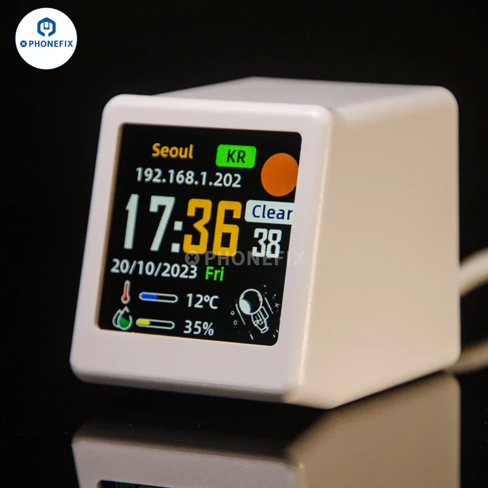 GeekMagic WIFI Digital Clock Weather Station With Bitcoin Stock Display - Image 3