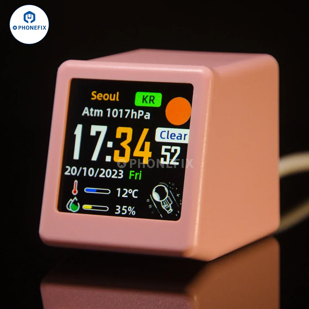 GeekMagic WIFI Digital Clock Weather Station With Bitcoin Stock Display - Image 4