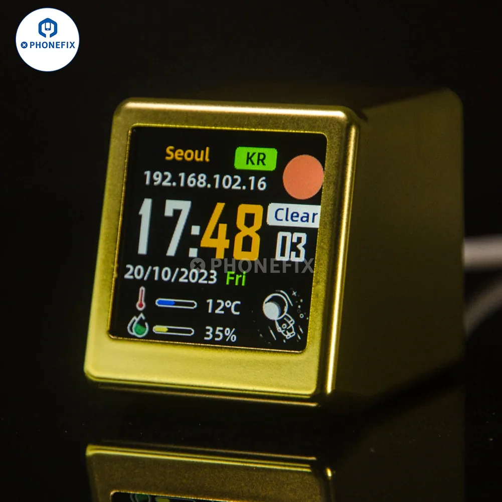 GeekMagic WIFI Digital Clock Weather Station With Bitcoin Stock Display - Image 5