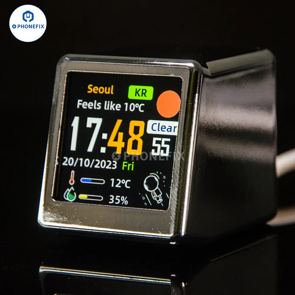 GeekMagic WIFI Digital Clock Weather Station With Bitcoin Stock Display - Image 6