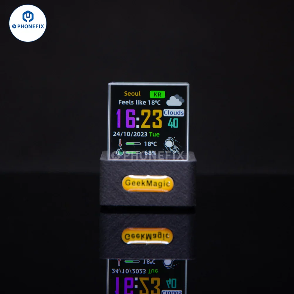 GeekMagic WIFI Digital Clock Weather Station With Bitcoin Stock Display - Image 7