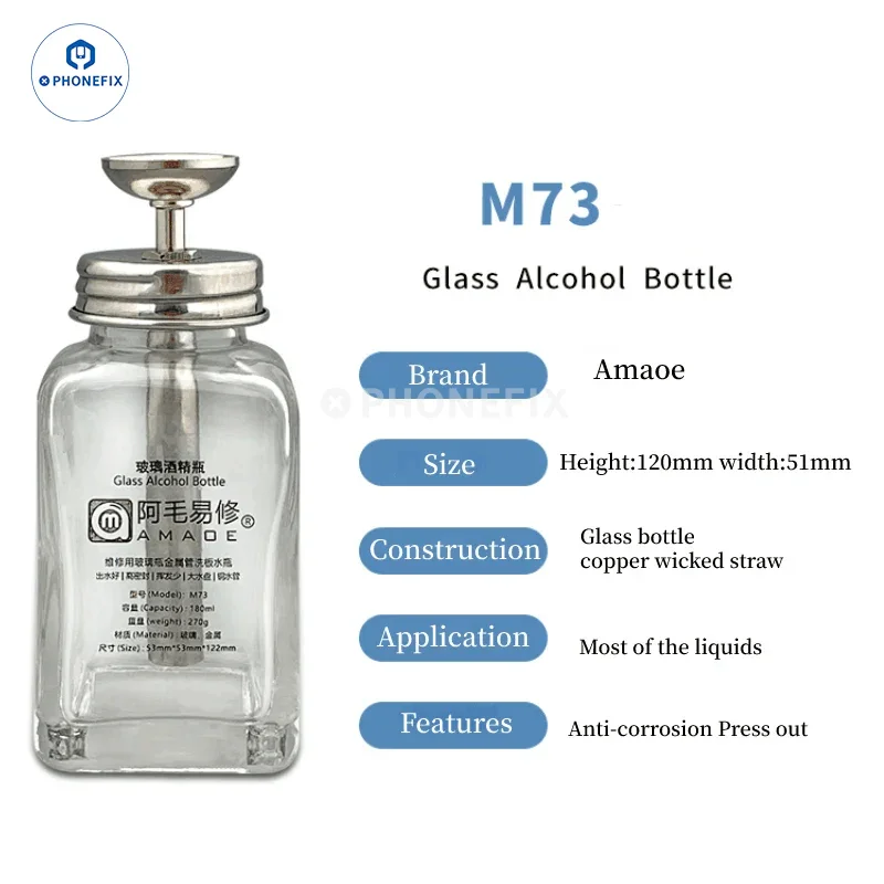 Glass Liquid Alcohol Bottle Washing /Cleaner Bottle Phone Repair Tool - Image 9