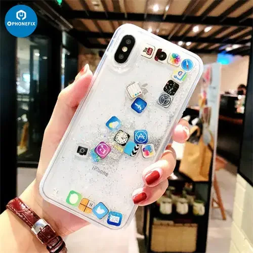 Glitter Liquid Quicksand Back Cover For iPhone 7-16 Pro Max - Image 3