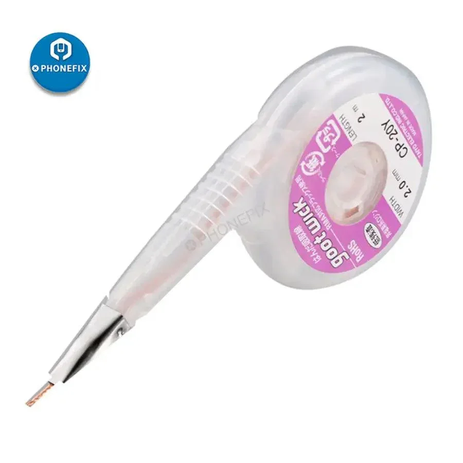 GOOT Desoldering Wick Dispenser Stainless Steel Mouth Suction Tin Wire - Image 3