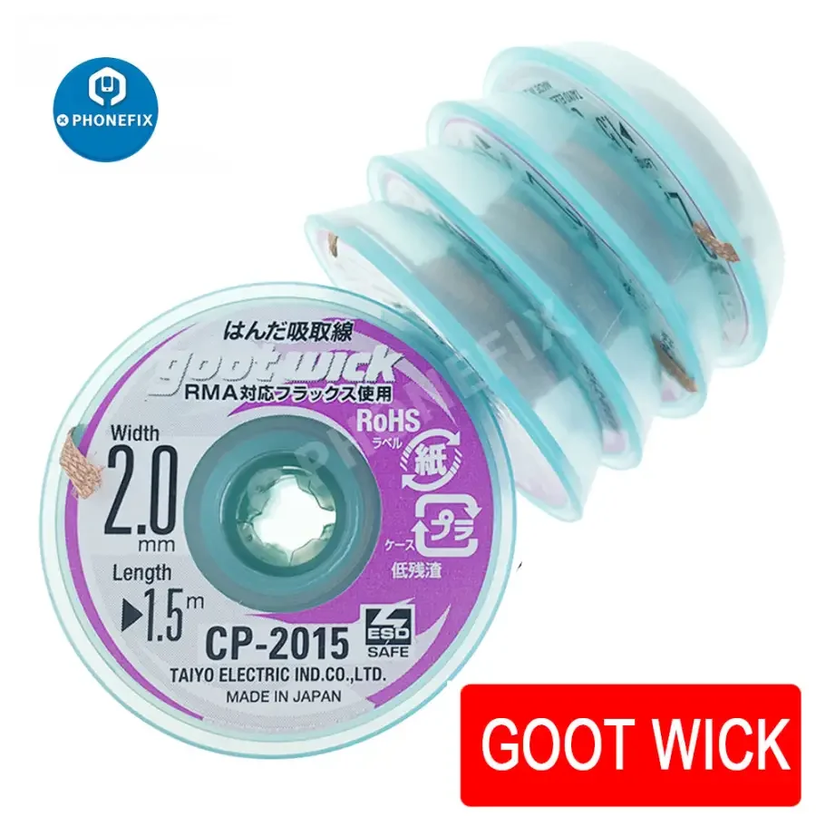 Goot Wick Soldering Accessory Braided Copper Wire BGA Solder Remover - Image 3