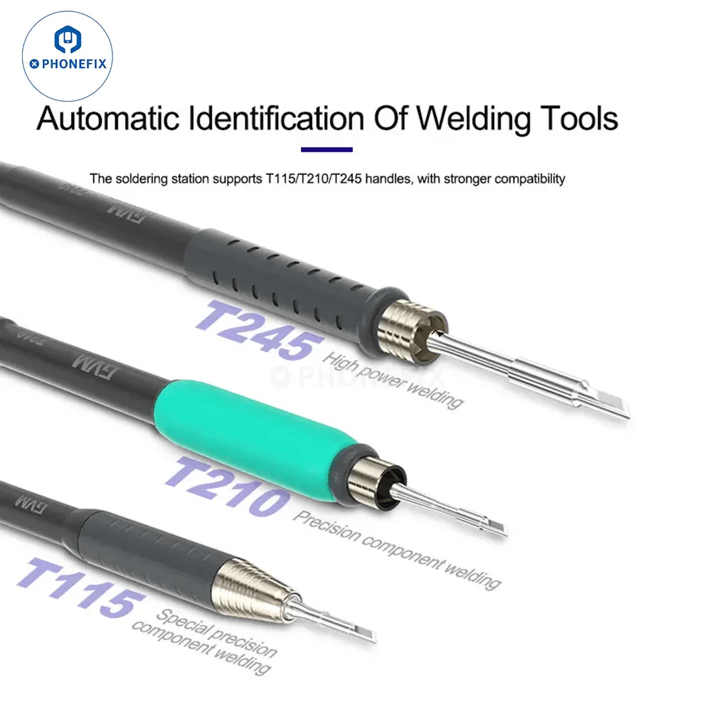 GVM H3 3 IN 1 Smart Soldering Station With T210 T115 T245 Handles - Image 3