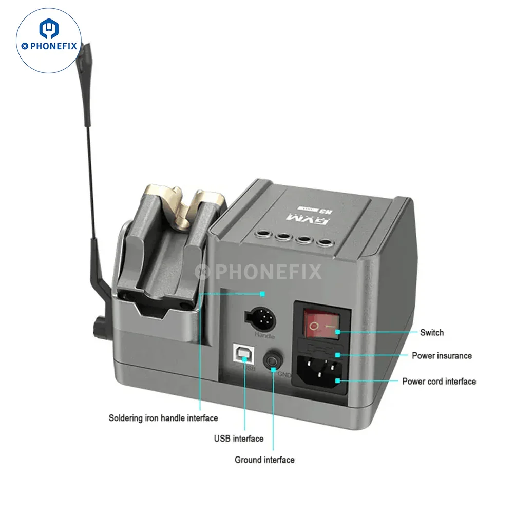 GVM H3 3 IN 1 Smart Soldering Station With T210 T115 T245 Handles - Image 7