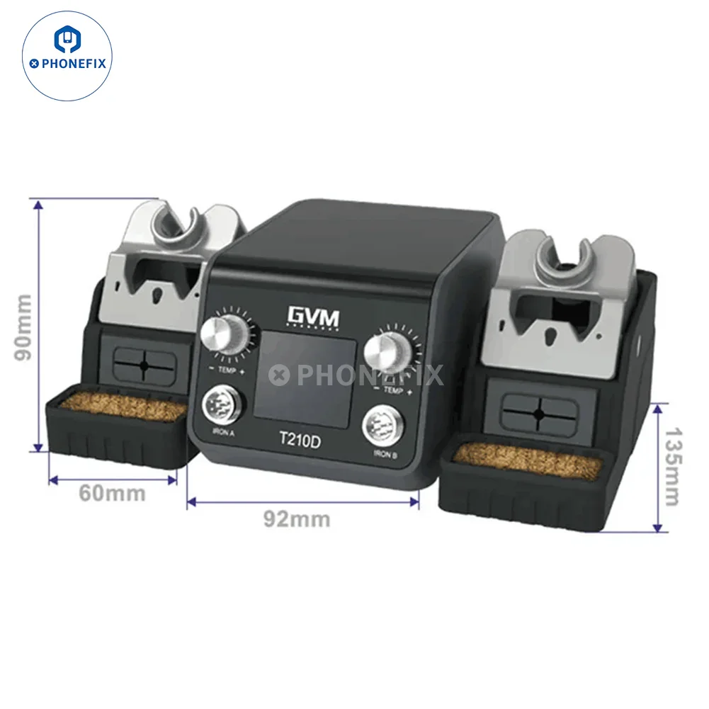 GVM T210D Intelligent Double Soldering Station PCB Welding Repair - Image 11