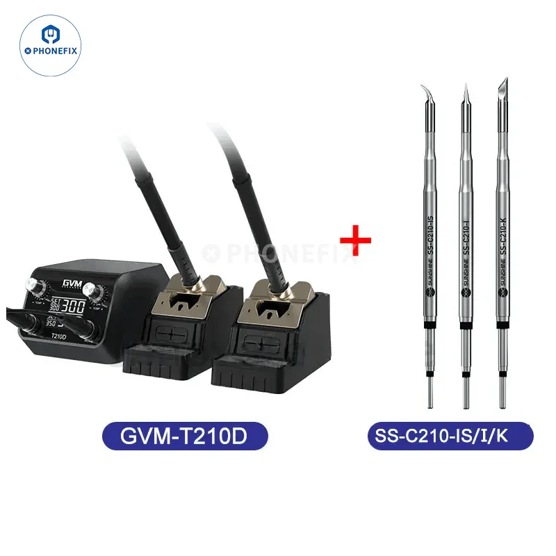 GVM T210D Intelligent Double Soldering Station PCB Welding Repair - Image 8