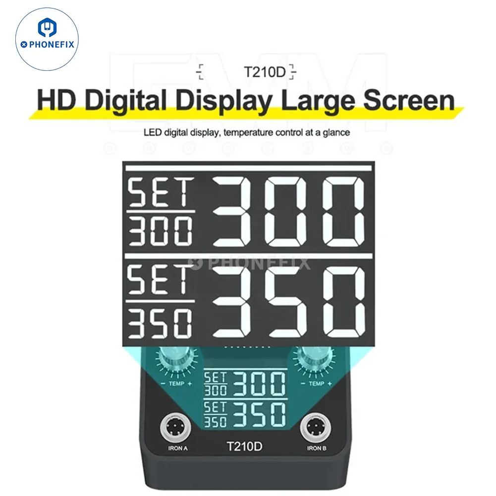 GVM T210D Intelligent Double Soldering Station PCB Welding Repair - Image 9