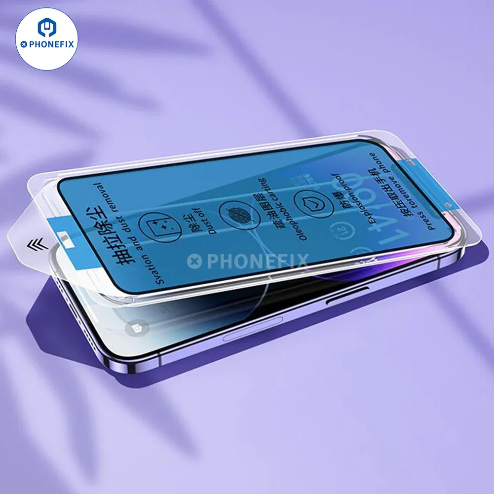 HD Anti-peep Tempered Glass Film With Dust-free cabin For iPhone - Image 3