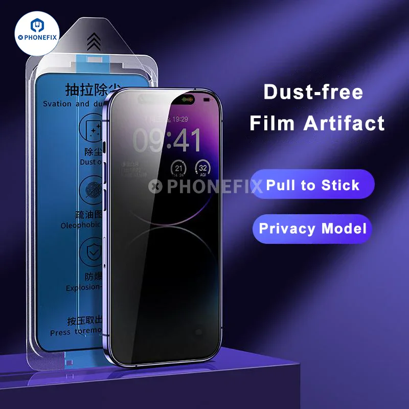 HD Anti-peep Tempered Glass Film With Dust-free cabin For iPhone - Image 7