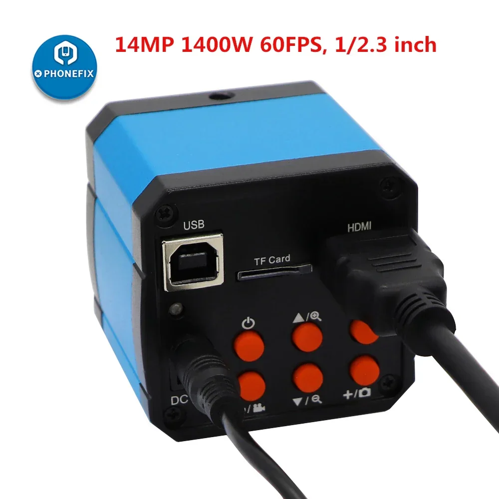 HDMI 13MP USB HD VGA Microscope Industry Camera Video Soldering Repair - Image 10