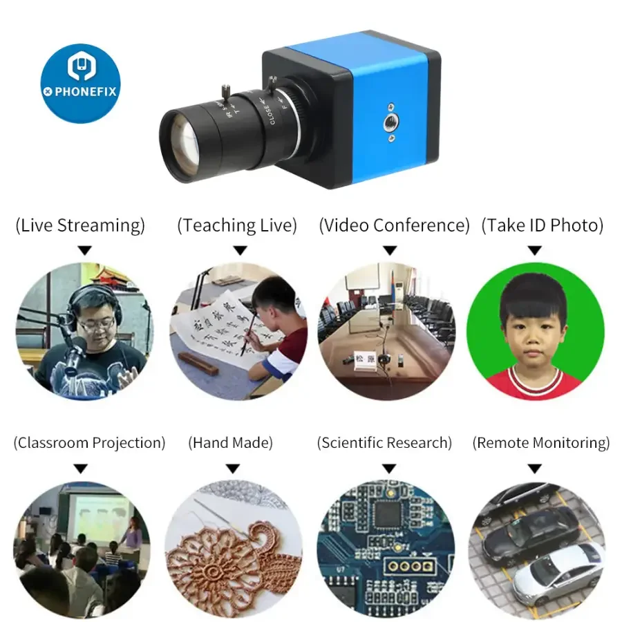 HDMI VGA Camera 5.0-50mm F1.6 Lens Industry Live Digital Webcam - Image 8