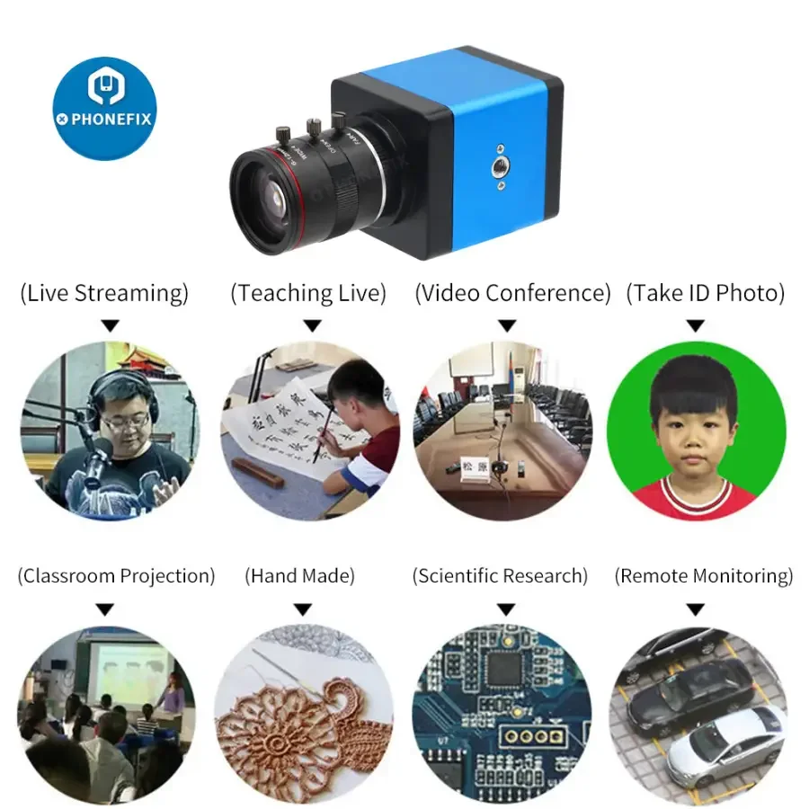 HDMI VGA Camera 6-12mm F1.6 Lens Live Industry Digital Camera - Image 8