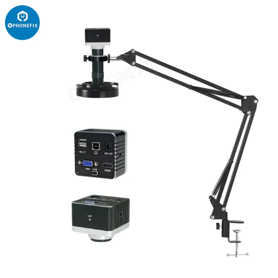 HDMI VGA U Disk Storage Microscope Industrial Camera Kit 130X Lens - Image 2