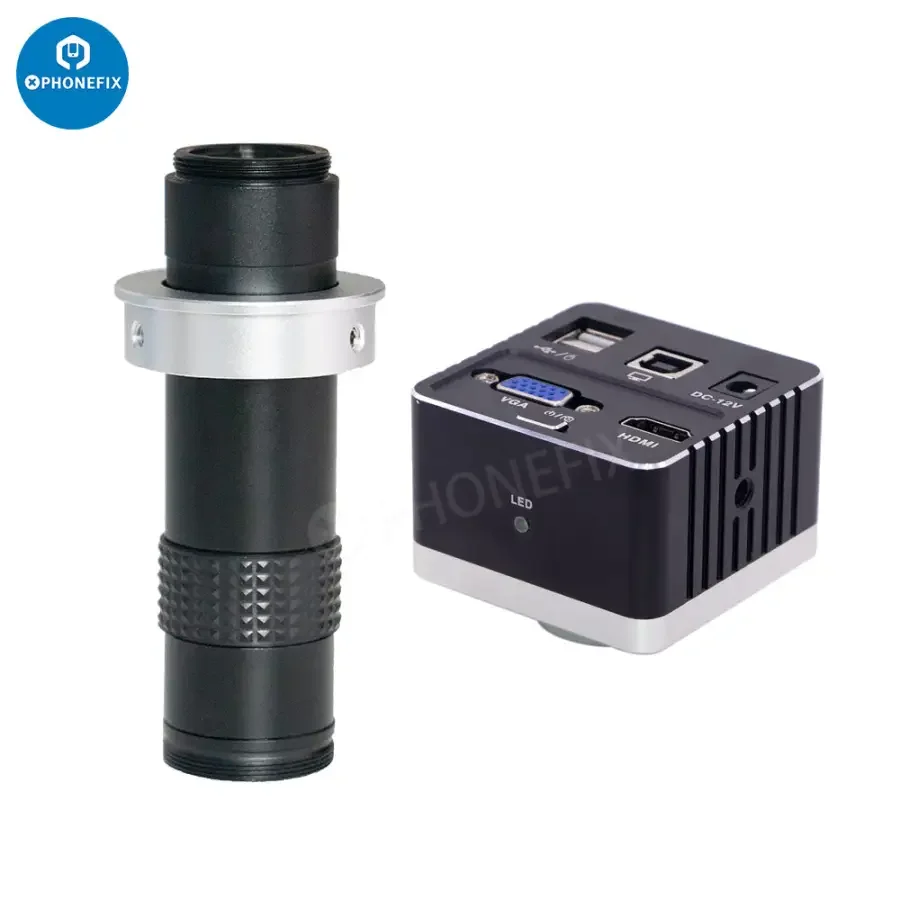 HDMI VGA U Disk Storage Microscope Industrial Camera Kit 130X Lens - Image 3